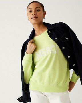 women ombro-dyed crew-neck sweatshirt