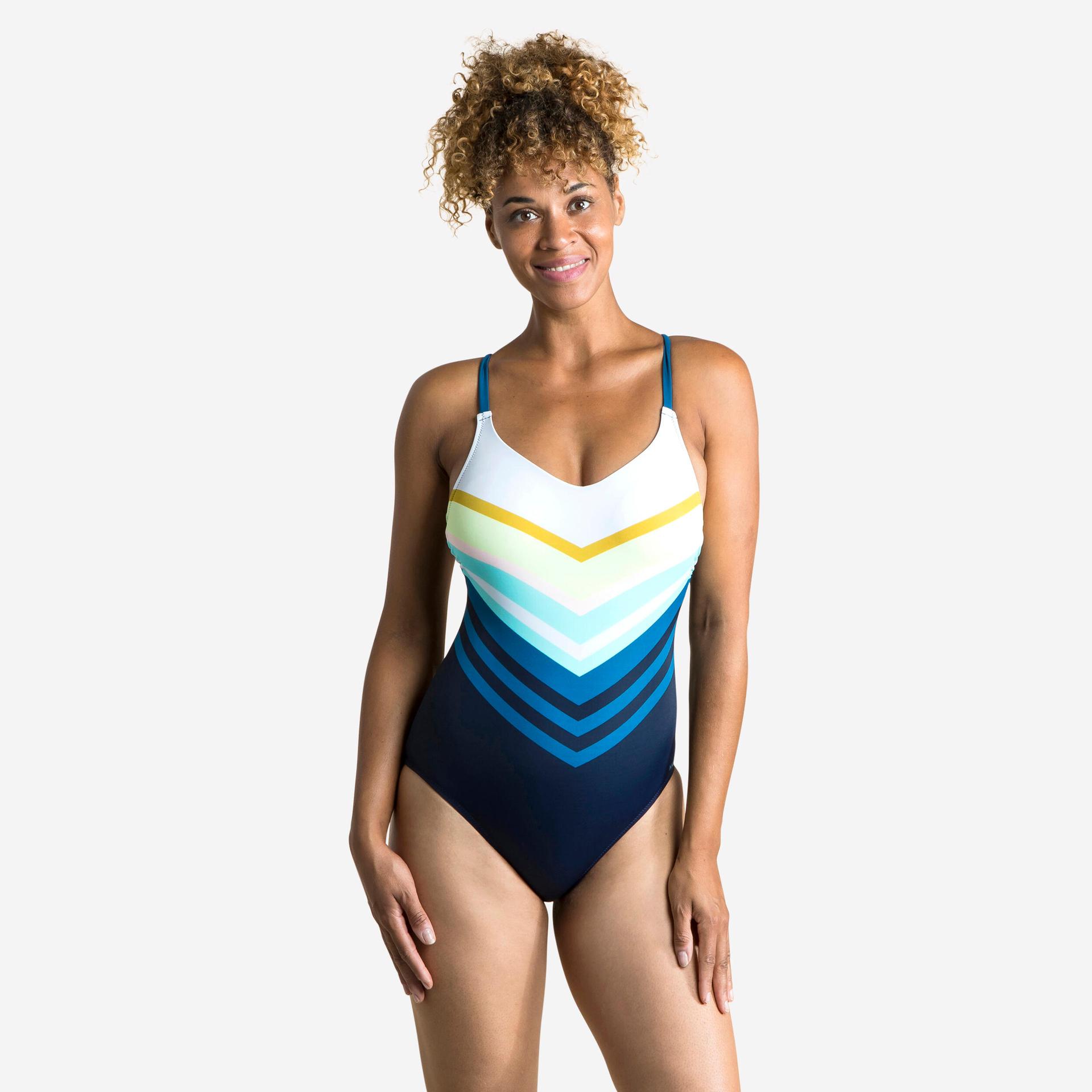 women one-piece swimming swimsuit lila sharp - navy