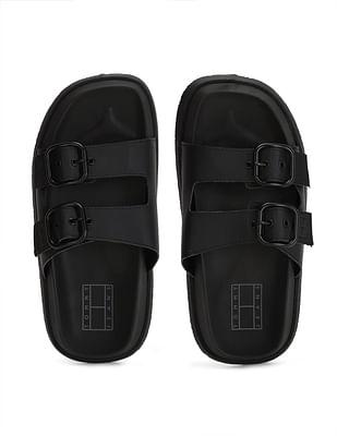 women open toe buckle detail sandals