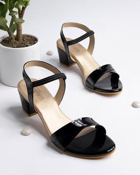 women open-toe chunky heeled sandals