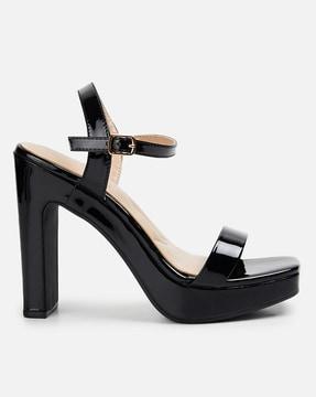 women open-toe chunky heeled sandals