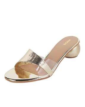 women open-toe chunky heeled sandals