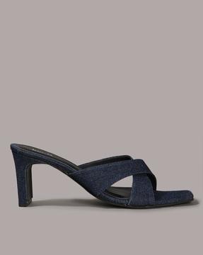 women open-toe chunky-heeled sandals