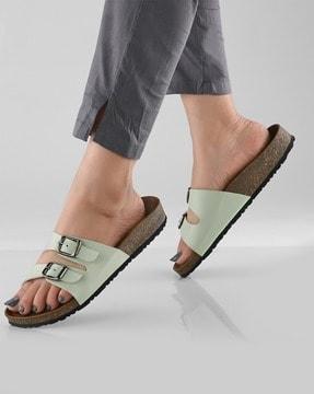 women open-toe flat sandals