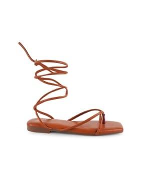 women open-toe gladiators flat sandals