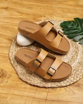 women open-toe regular fit flat sandals