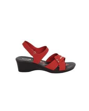 women open-toe regular fit slip-on sandals