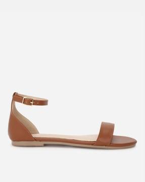 women open-toe sandals with ankle-strap