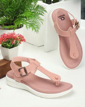 women open-toe sandals with buckle fastening