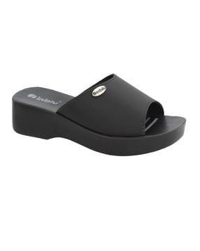 women open-toe slides