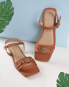 women open-toe sling-back sandals