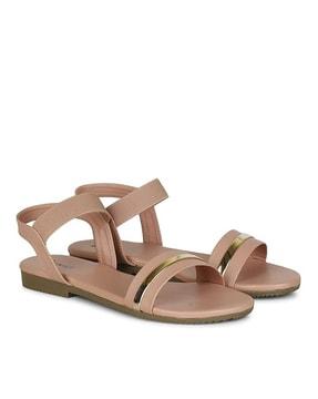 women open-toe slingback flat sandals