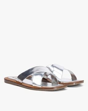 women open-toe slip-on sandals