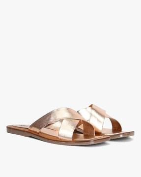 women open-toe slip-on sandals