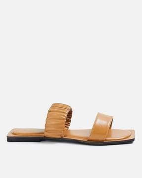 women open-toe slip-on sandals