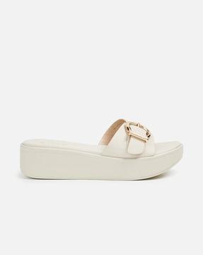 women open-toe slip-on sandals