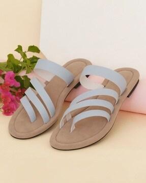 women open-toe slip-on sandals