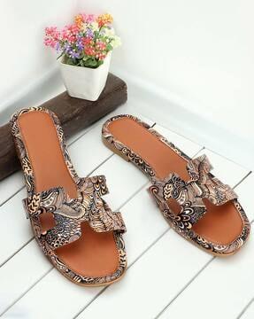 women open-toe slip-on sandals