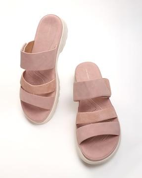 women open-toe slip-on sandals