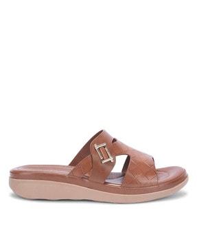 women open-toe slip-on sandals