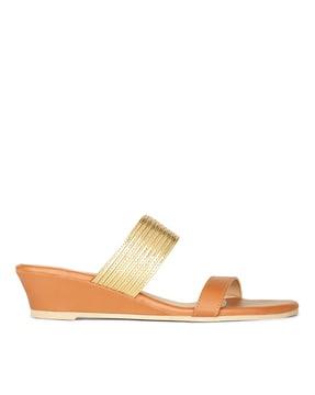 women open-toe slip-on sandals