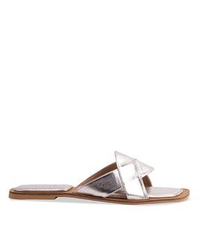 women open-toe slip-on sandals