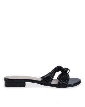 women open-toe slip-on sandals
