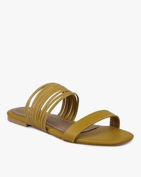 women open-toe slip-on sandals