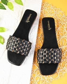 women open-toe slip-on sandals