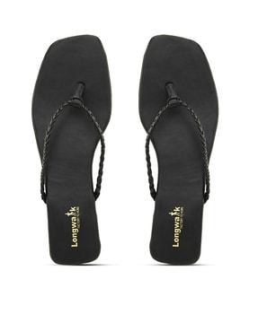 women open-toe slip-on sandals