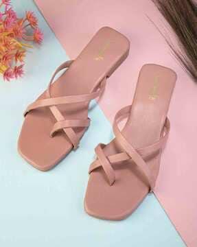 women open-toe slip-on sandals