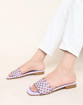 women open-toe slip-on sandals