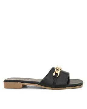 women open-toe slip-on sandals