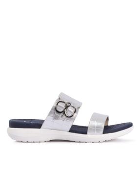 women open-toe slip-on sandals