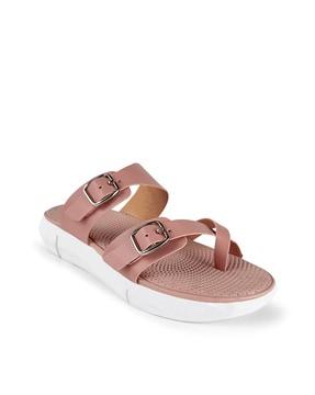 women open-toe slip-on sandals