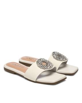 women open-toe slip-on sandals