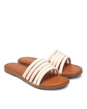 women open-toe slip-on sandals