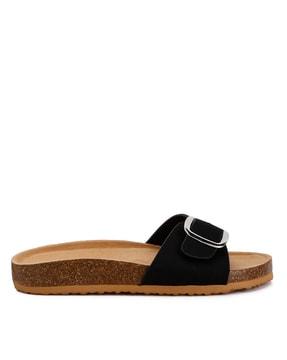 women open-toe slip-on sandals