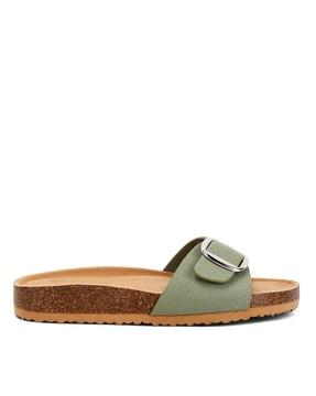 women open-toe slip-on sandals