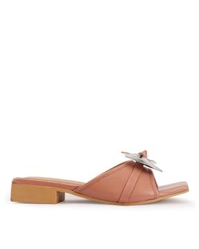 women open-toe slip-on sandals