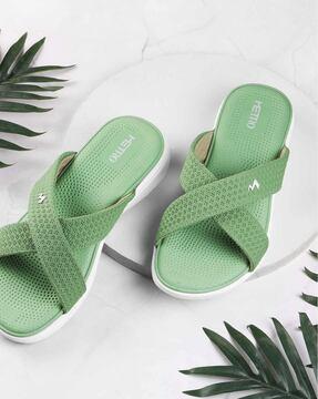 women open-toe slip-on sandals