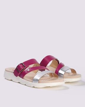 women open-toe slip-on sandals