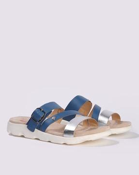 women open-toe slip-on sandals