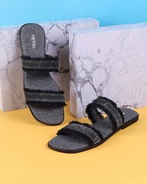 women open-toe slip-on sandals