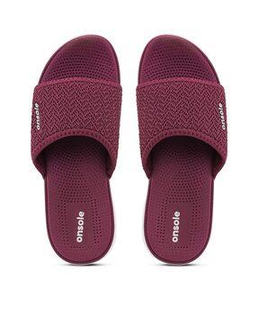 women open-toe slip-on slides