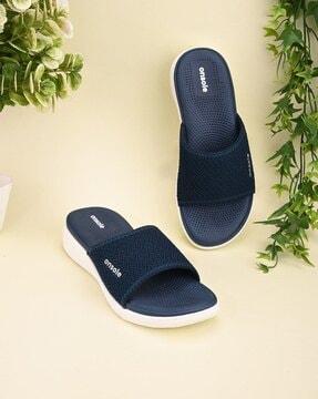 women open-toe slip-on slides