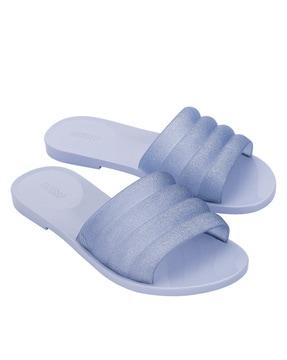 women open-toe slip-on slides