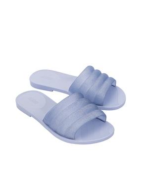 women open-toe slip-on slides