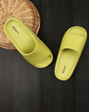 women open-toe slip-on slides