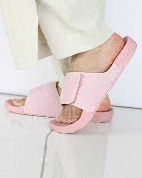 women open-toe slip-on slides